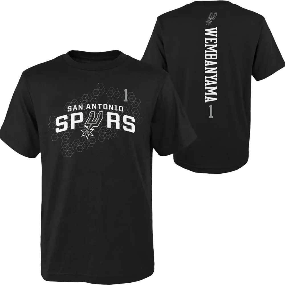 San Antonio Spurs T-Shirt Victor Wenbanyama Black sold by Burned Sports product image thumbnail 2