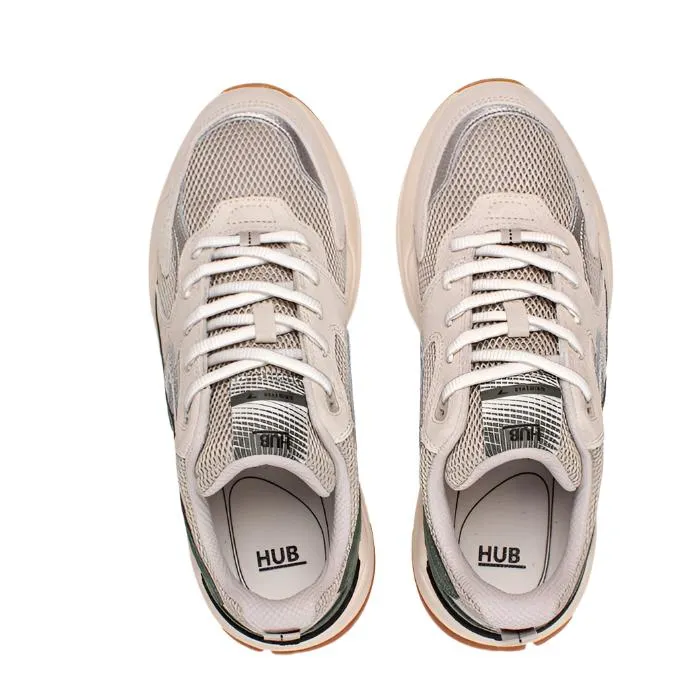 HUB Grid Heren Sneaker Beige Groen sold by Burned Sports product image thumbnail 4