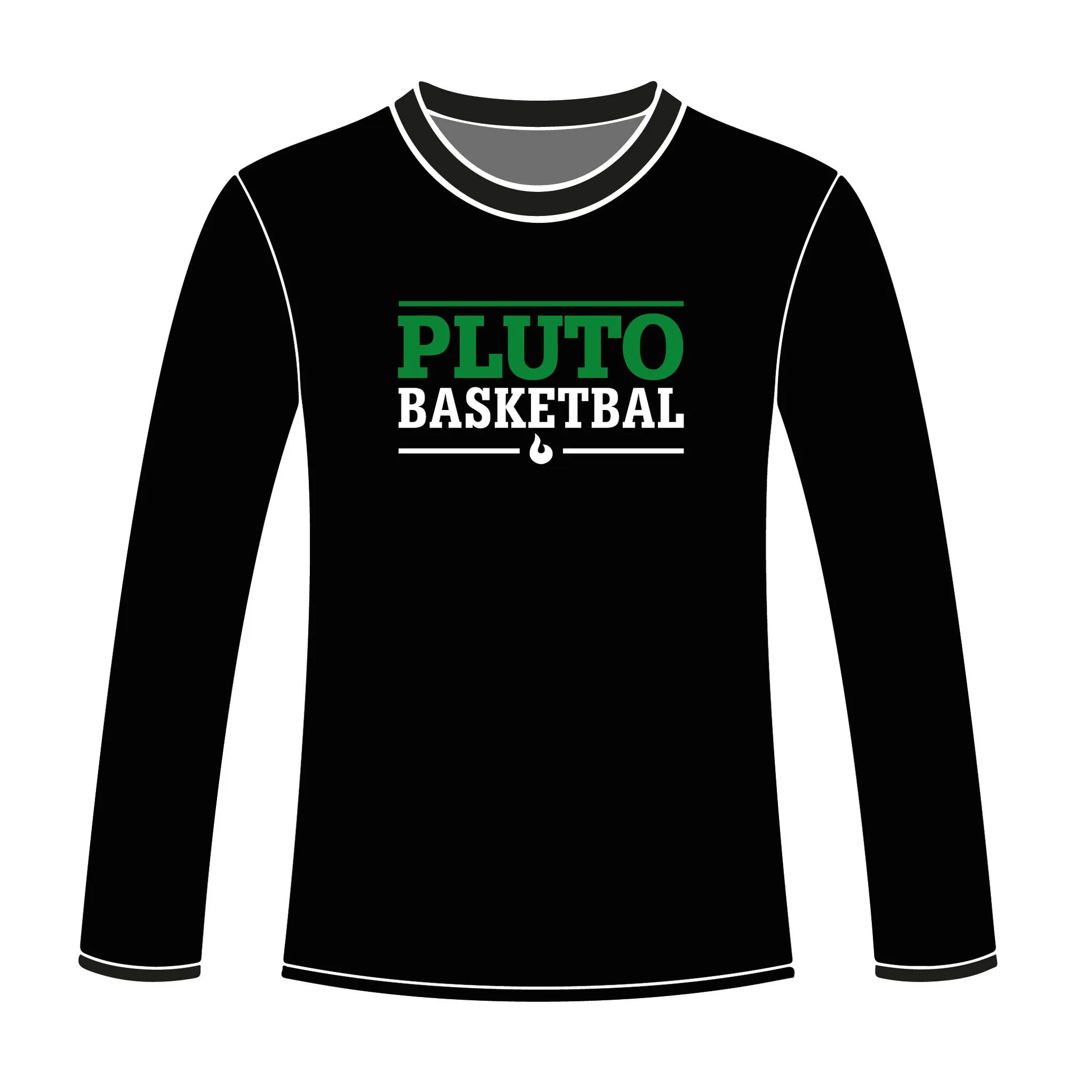 Pluto Wageningen Longsleeve Shootingshirt Tekst Zwart sold by Burned Sports