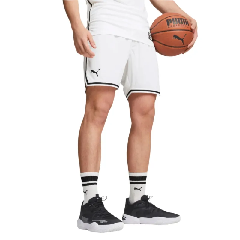 Puma Hoops Basketbal Short Heren Wit sold by Burned Sports