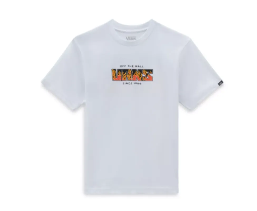 Digi Flames Tee White sold by Burned Sports