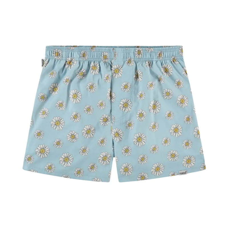 Blue Flowers Boxer sold by Burned Sports