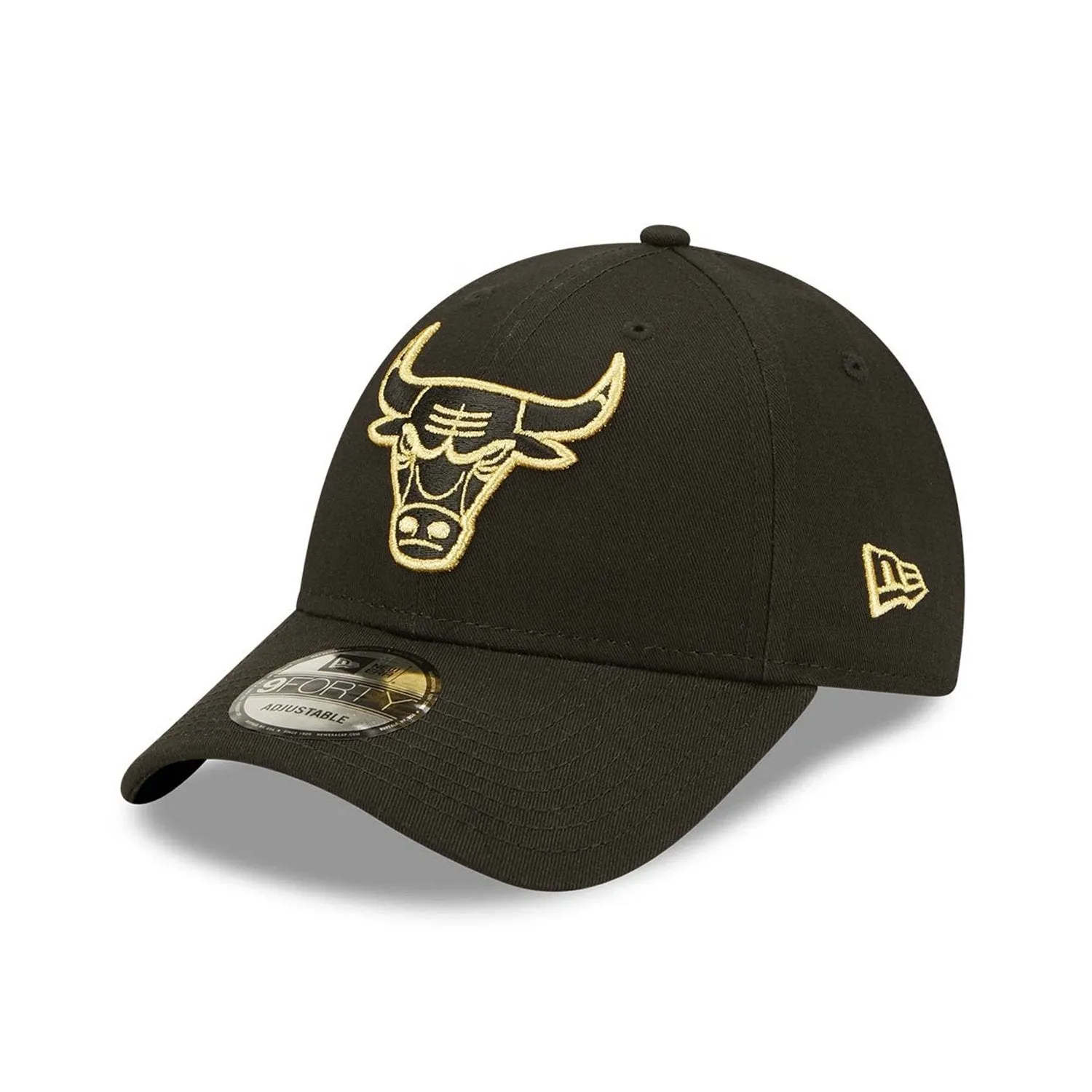 Chicago Bulls Metallic 9Forty Black Gold sold by Burned Sports