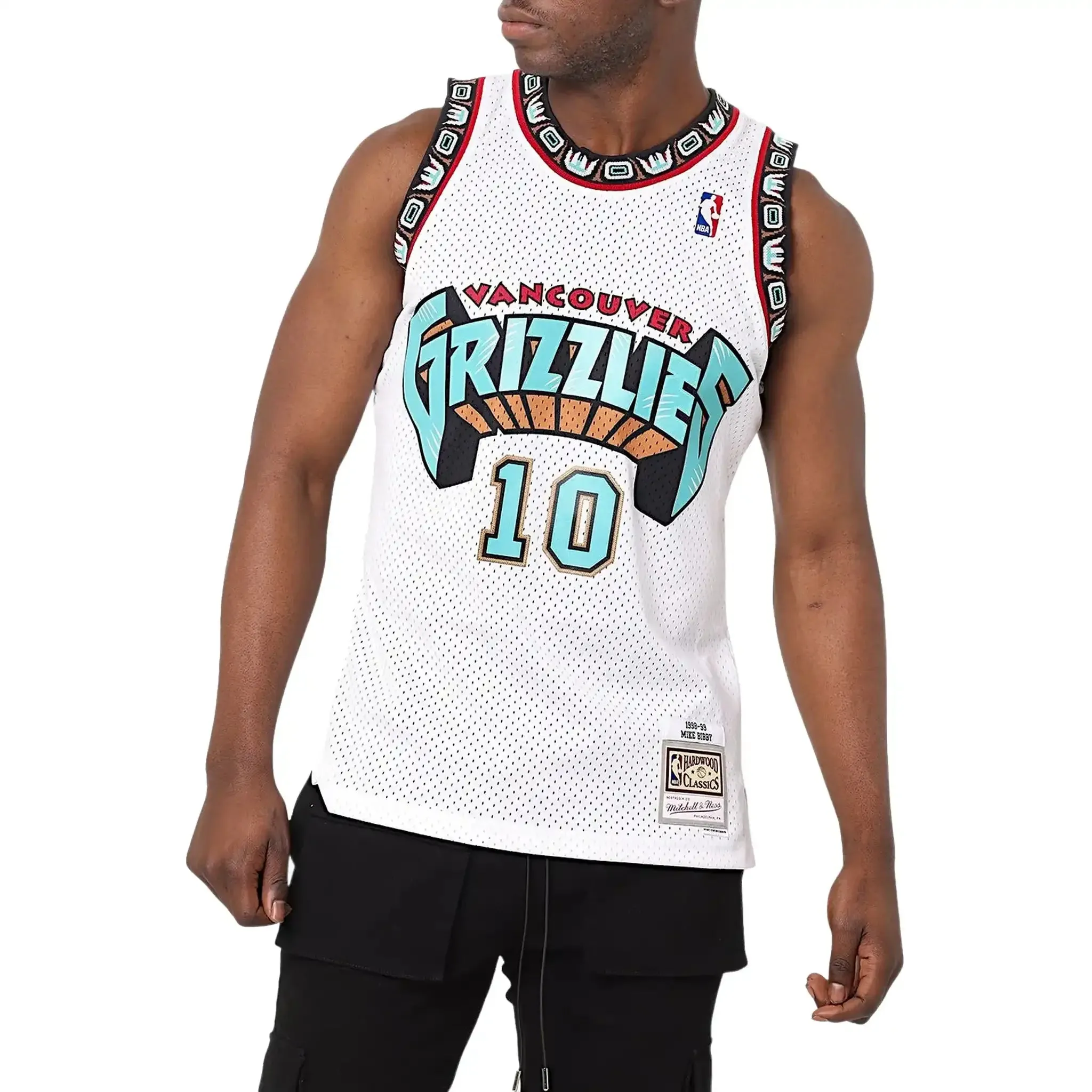 NBA Swingman Grizzlies Mike Bibby Jersey White sold by Burned Sports product image thumbnail 3