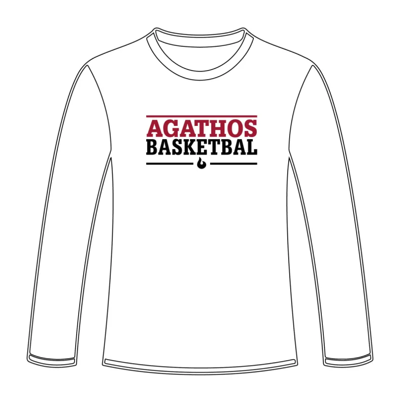 B.C. Agathos Longsleeve Wit Tekst sold by Burned Sports