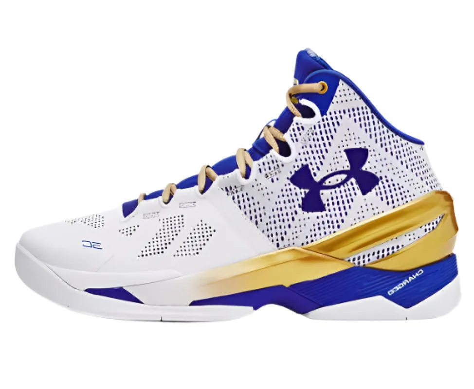 Under Armour Curry 2 Retro Basketbalschoen Wit Goud sold by Burned Sports