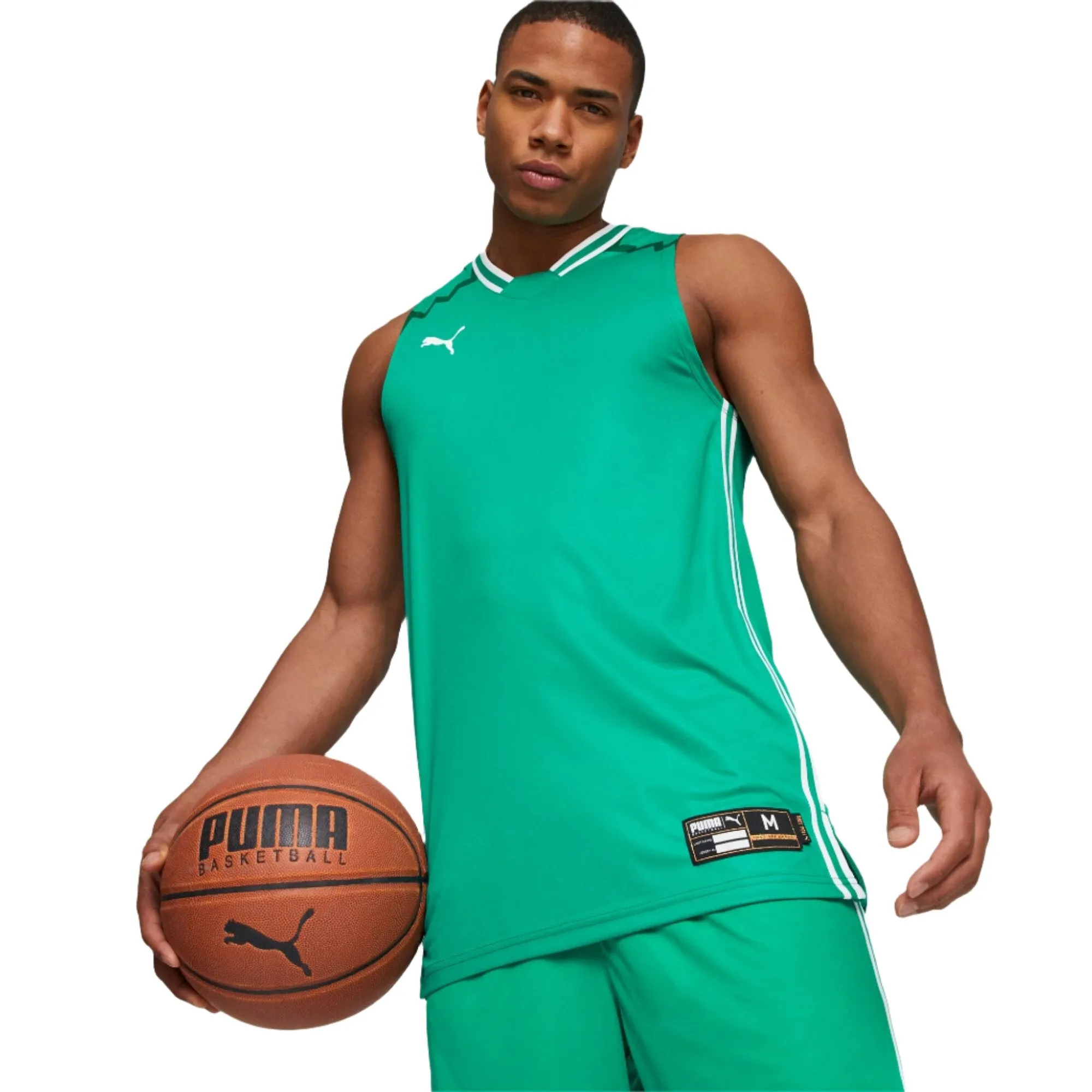 Puma Hoops Basketbal Shirt Heren Groen sold by Burned Sports