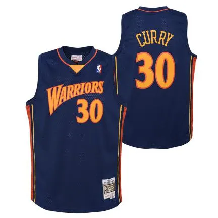 NBA Golden State Warriors Curry Jeugd Swingman Jersey sold by Burned Sports