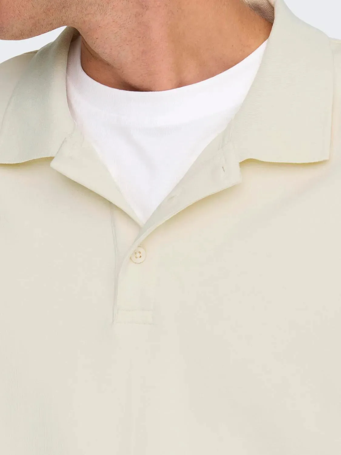 Only & Sons Bernard Rlx Longsleeve Polo Wit sold by Burned Sports product image thumbnail 3