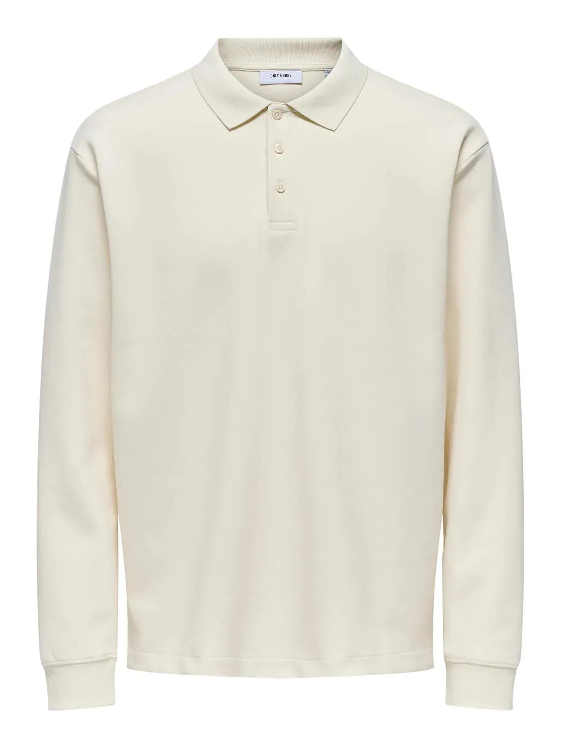 Only & Sons Bernard Rlx Longsleeve Polo Wit sold by Burned Sports