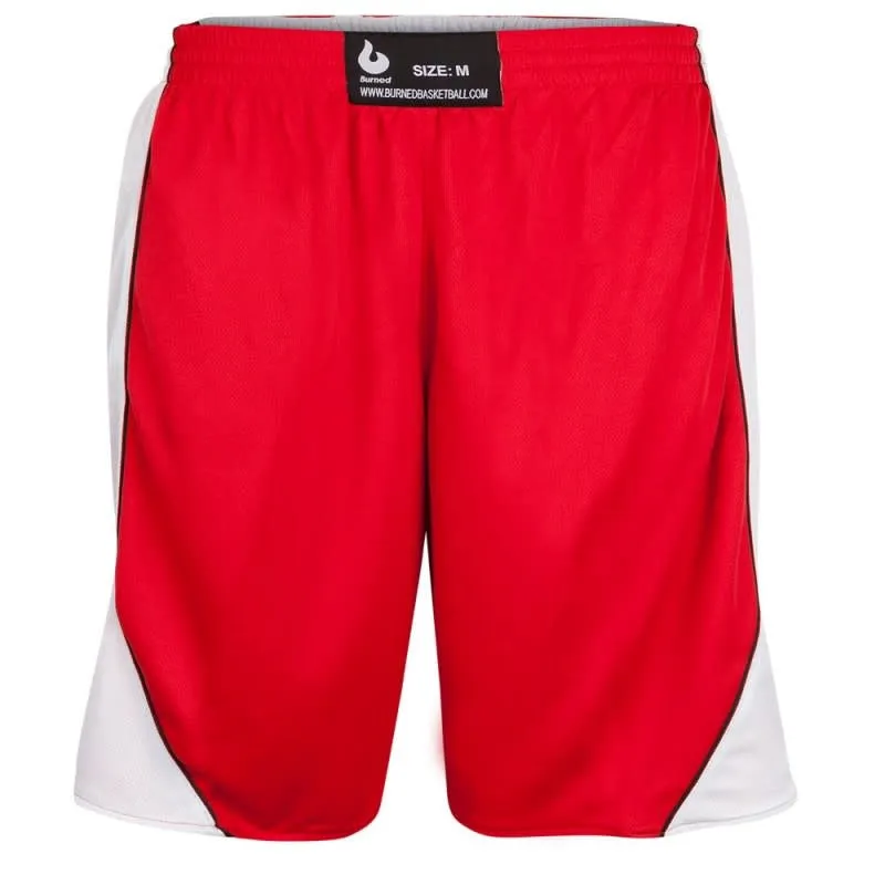 Burned Dubbelzijdig Short Rood Wit sold by Burned Sports