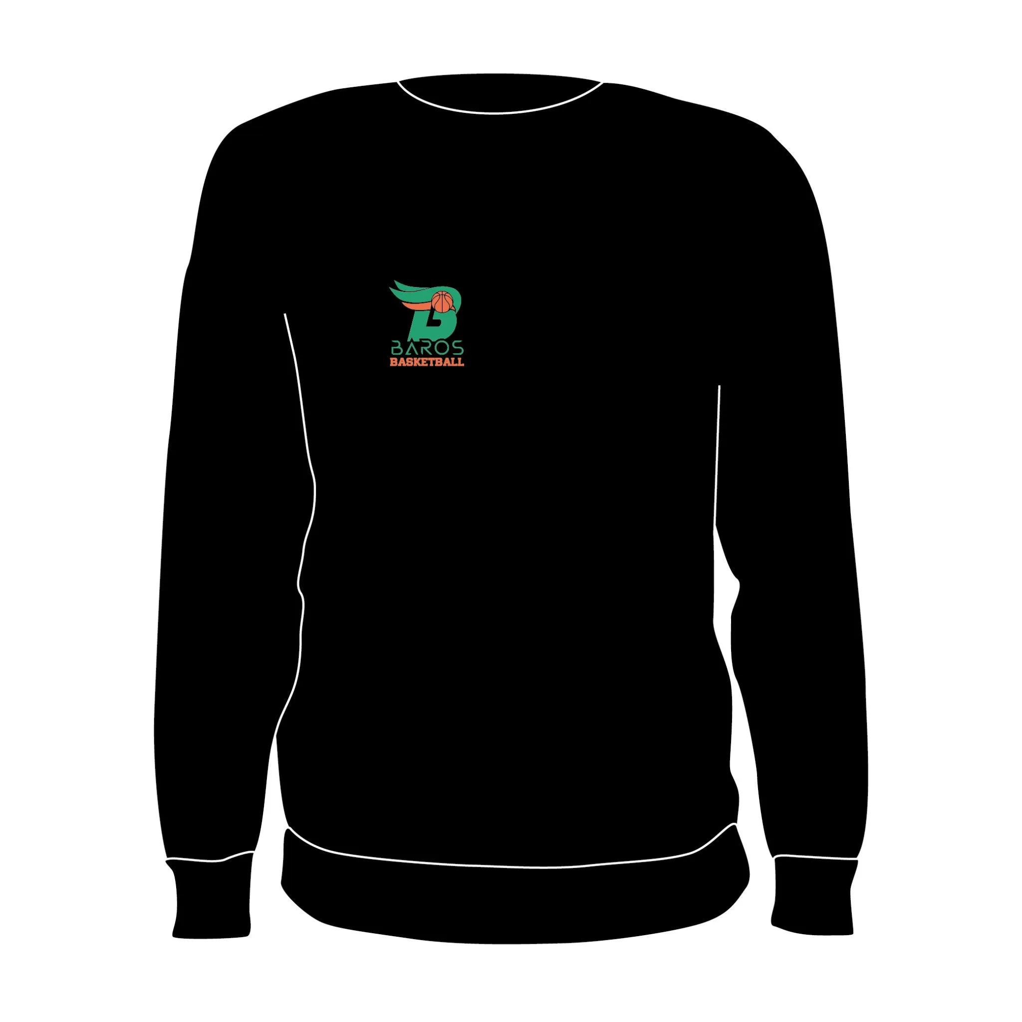 EBV Baros Crewneck Borduursel Zwart sold by Burned Sports