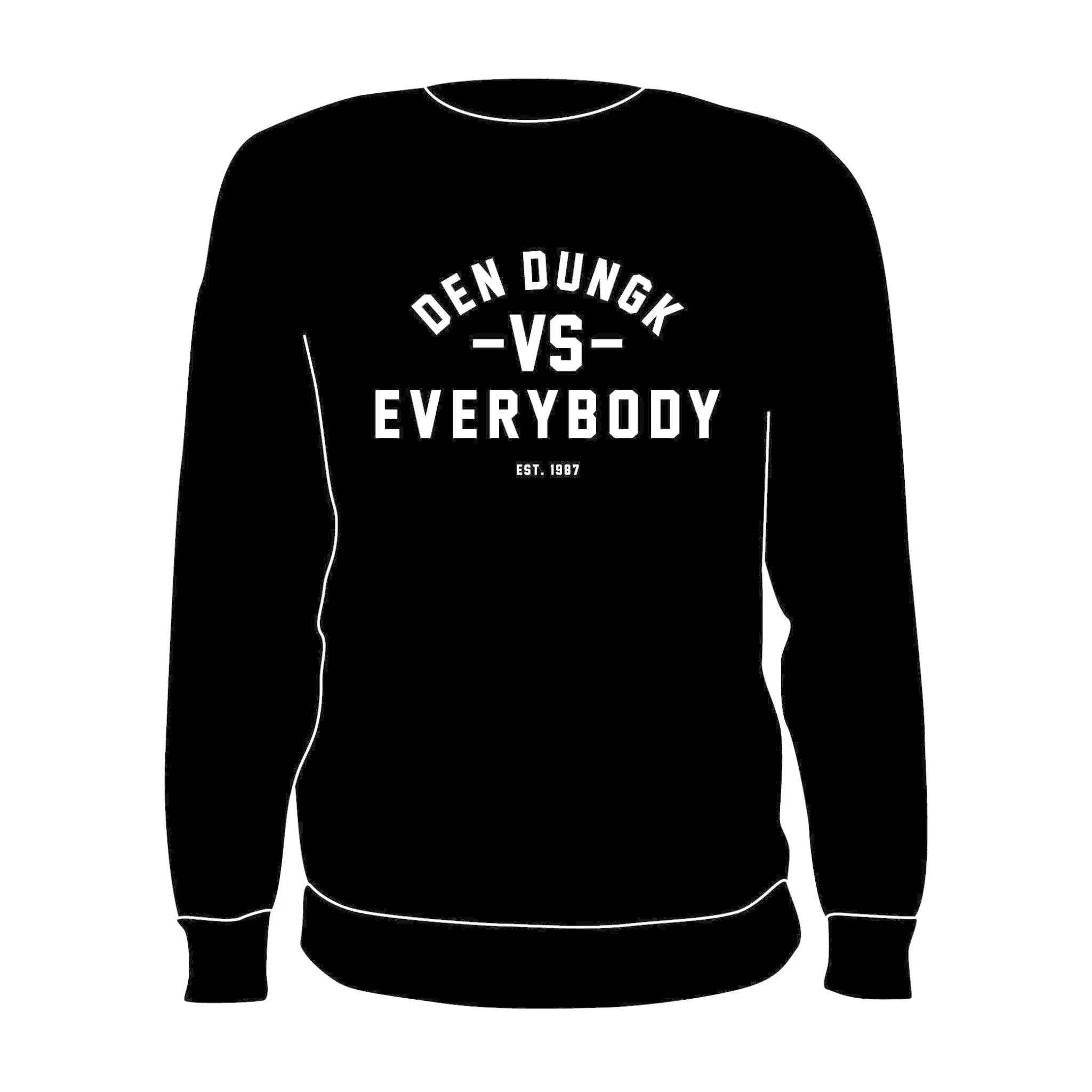 Den Dungk Crewneck Zwart sold by Burned Sports