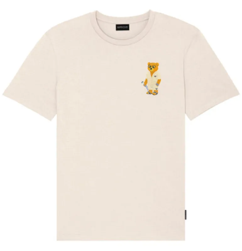 Baron Filou CXIII Embroidered Chestprint T-shirt Beige made by Burned Sports
