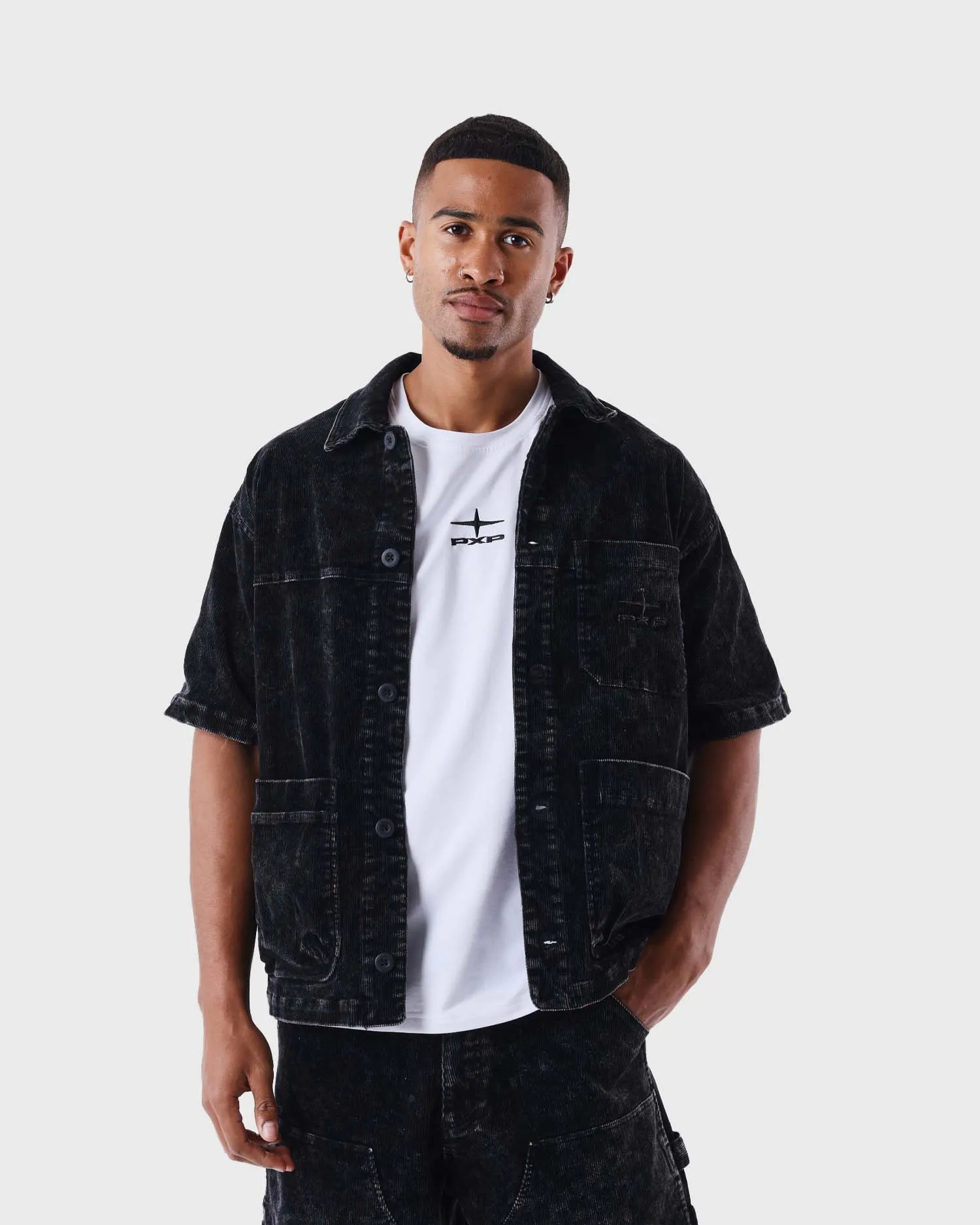 Project X Paris Corduroy Shirt Zwart sold by Burned Sports