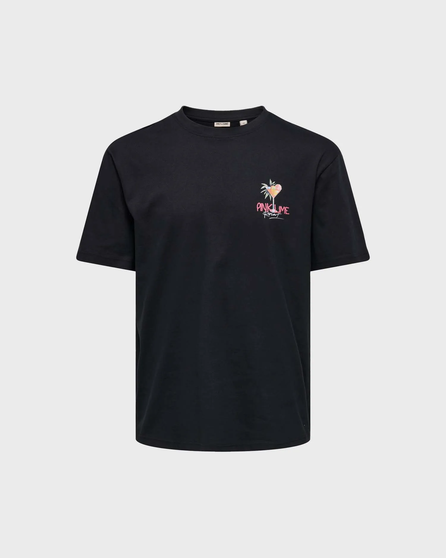 Only & Sons Pink Lime T-shirt Zwart sold by Burned Sports product image thumbnail 2