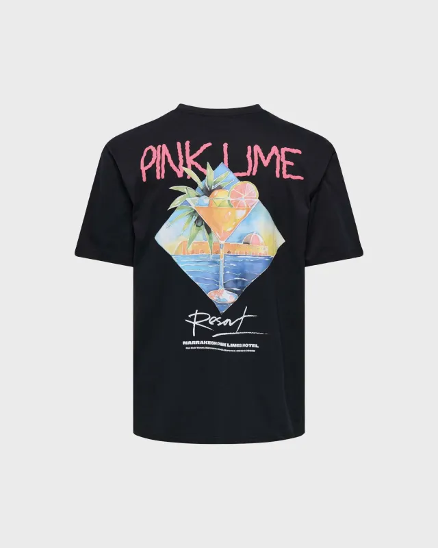 Only & Sons Pink Lime T-shirt Zwart made by ONLY & SONS