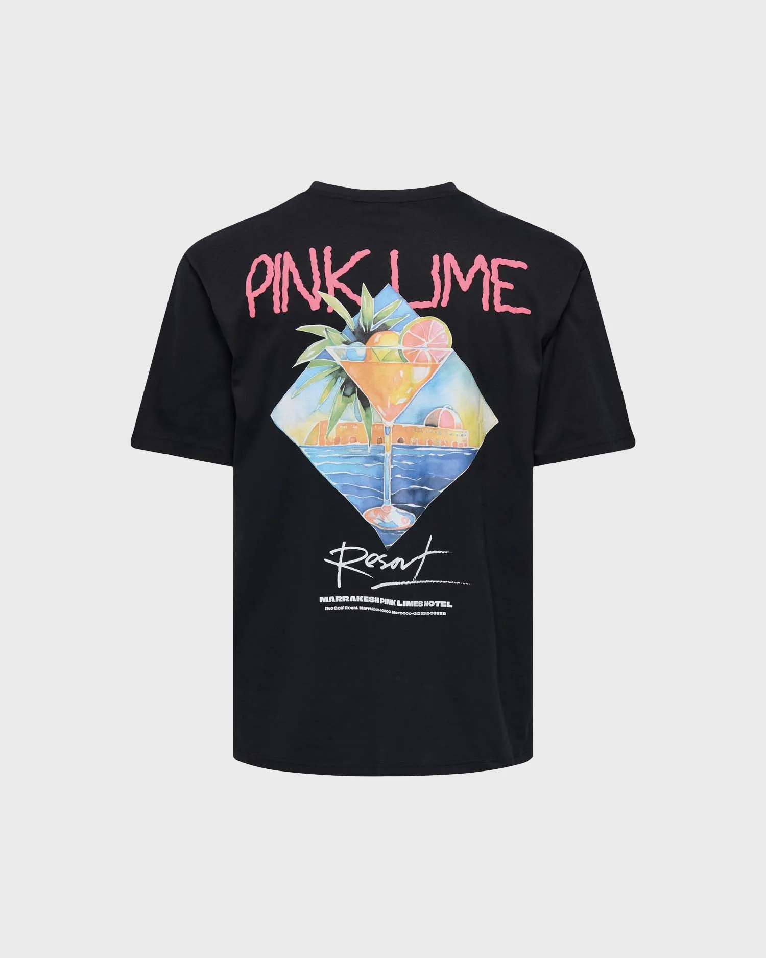 Only & Sons Pink Lime T-shirt Zwart sold by Burned Sports