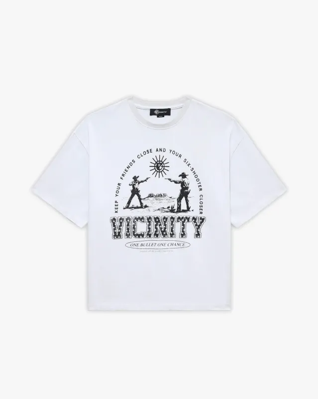 Vicinity Six Shooter Dual t-Shirt Wit sold by Burned Sports