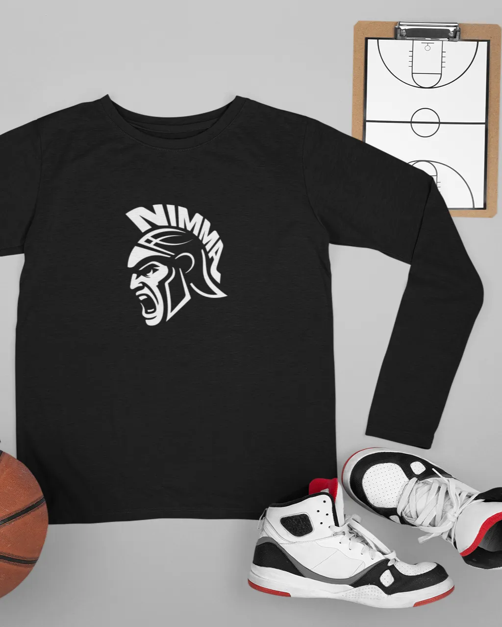 Nimma Basketball Warrior Longsleeve Zwart sold by Burned Sports