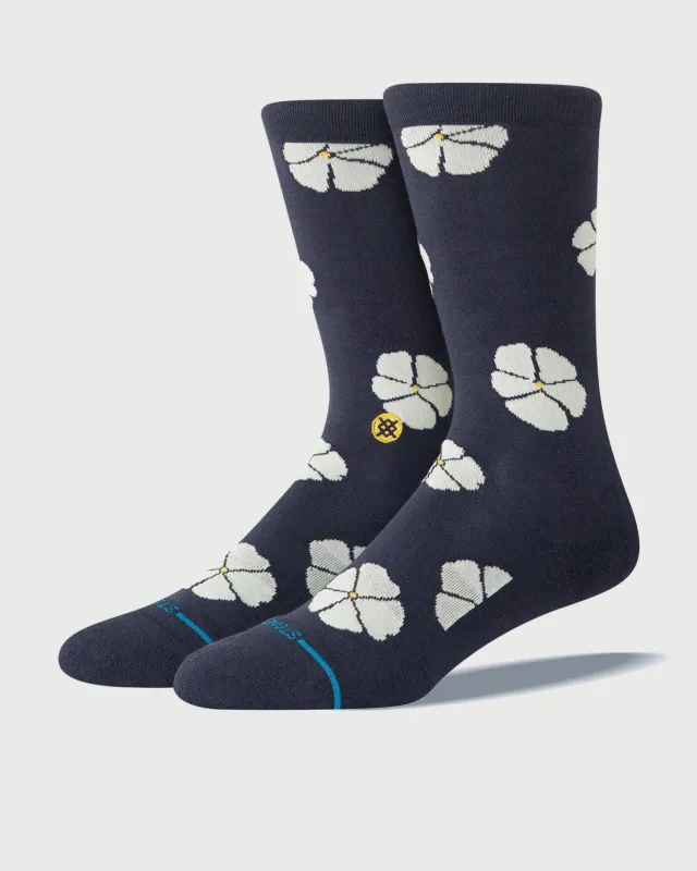 Stance Sokken Floral Crew Navy sold by Burned Sports