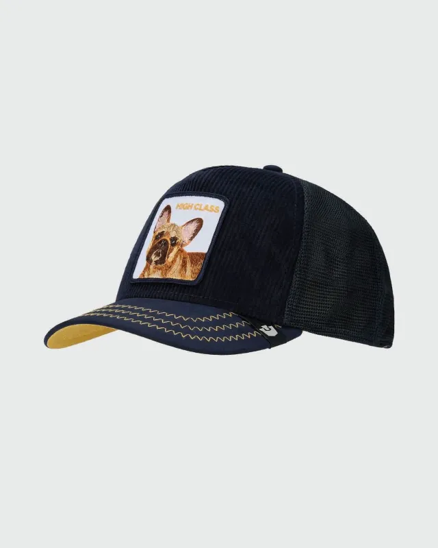 Goorin High Class Corduroy Cap Navy sold by Burned Sports