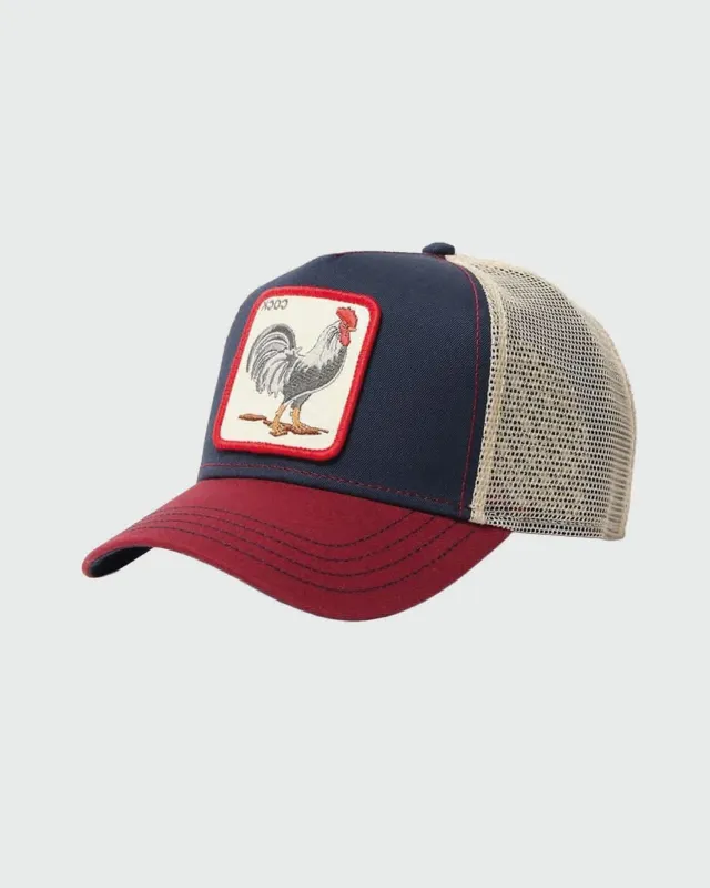 Goorin Rooster Trucker Cap Blauw/Rood sold by Burned Sports