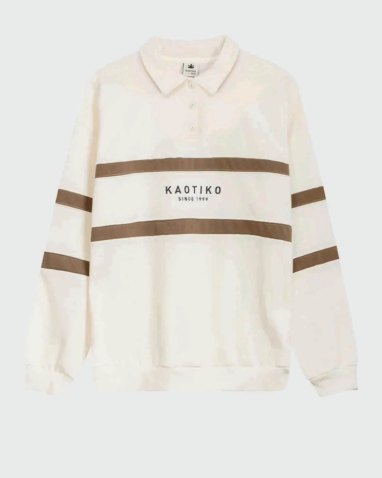 Kaotiko Crew Polo Berwin Wit / Bruin sold by Burned Sports
