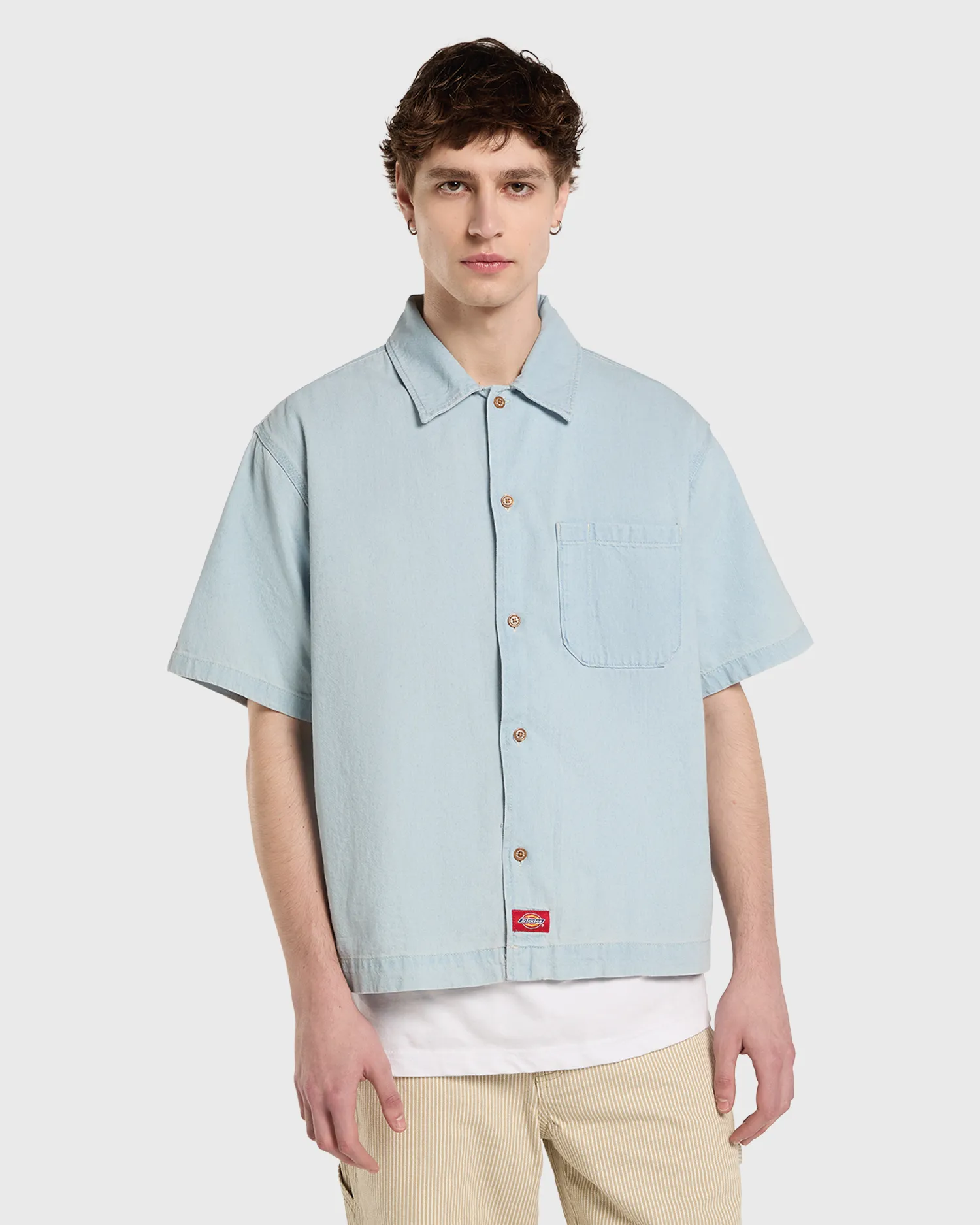 Dickies Denim Shirt SS Lichtblauw sold by Burned Sports product image thumbnail 2