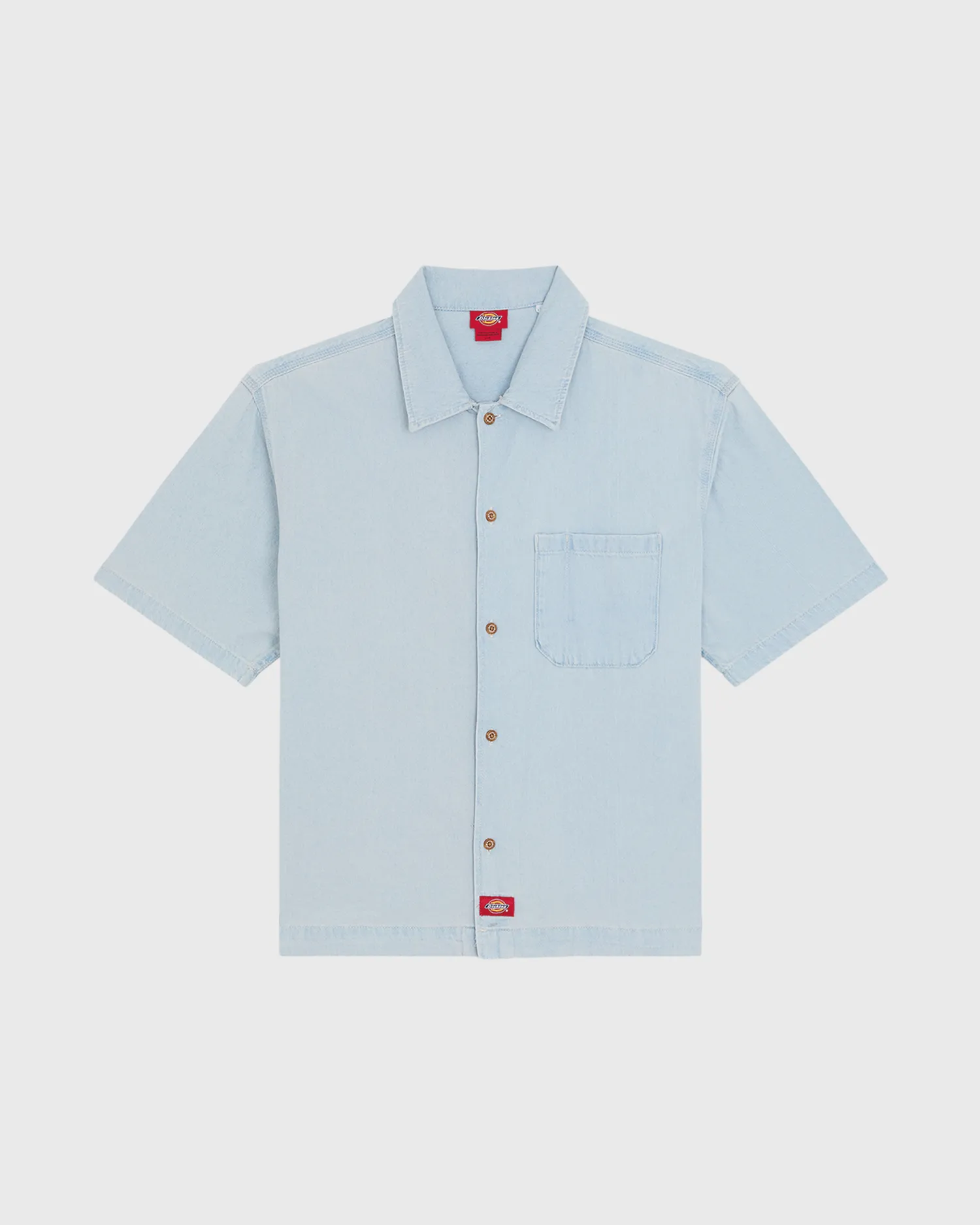 Dickies Denim Shirt SS Lichtblauw sold by Burned Sports