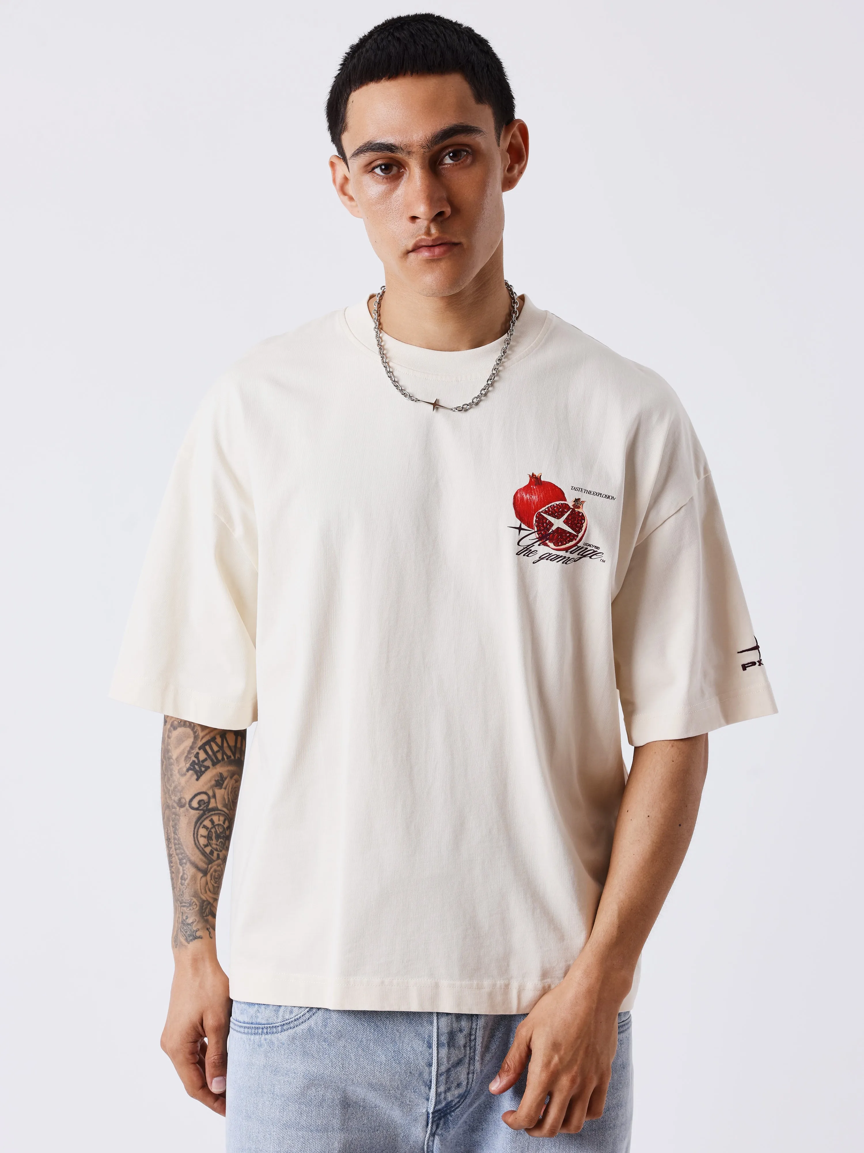 Project X Paris Pomegranate Oversized T-shirt Gebroken Wit sold by Burned Sports product image thumbnail 2