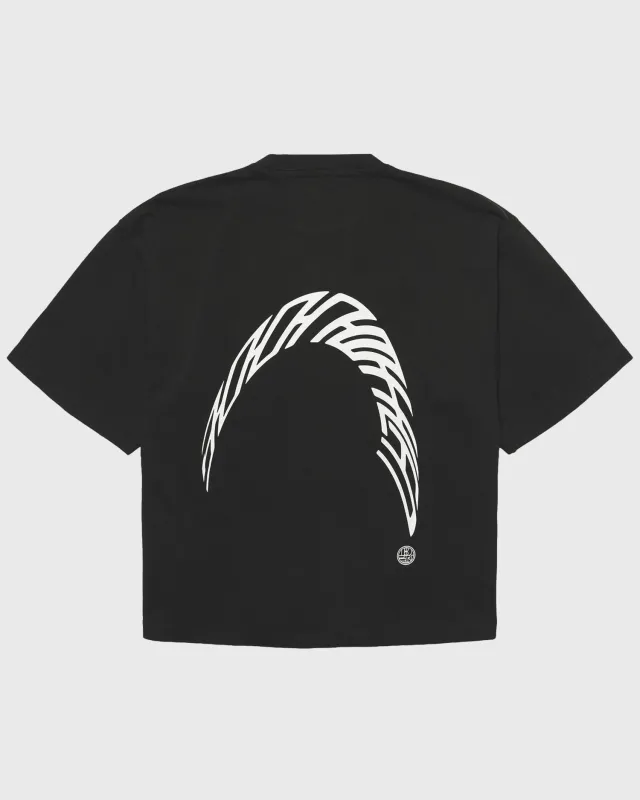 Woodbird Juno Warp Acid T-shirt Washed Black made by Woodbird