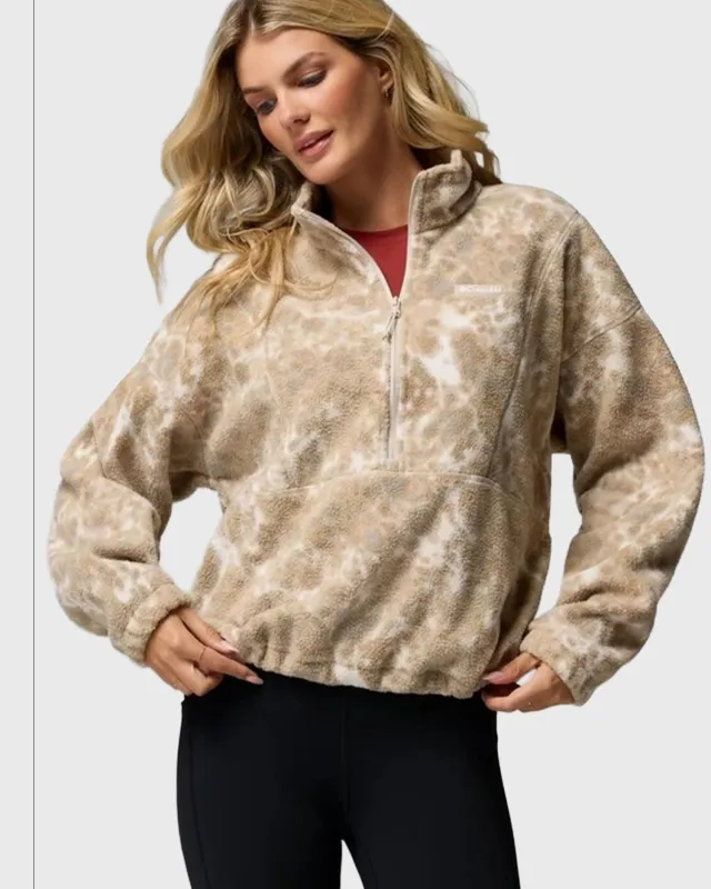 Columbia Timber Meadow MTR Printed Fleece Half Zip Dames Zand made by Columbia