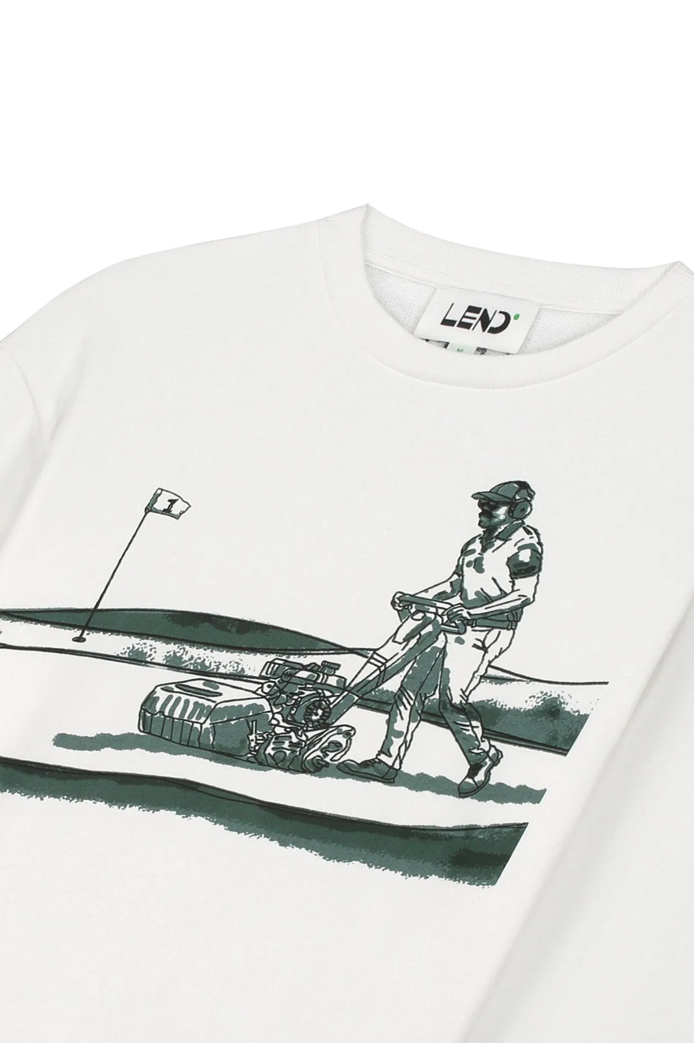 Greenkeeper Crewneck White sold by Burned Sports product image thumbnail 3