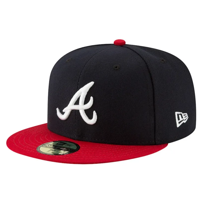 Atlanta Braves 59Fifty Fitted Cap Navy Rood sold by Burned Sports