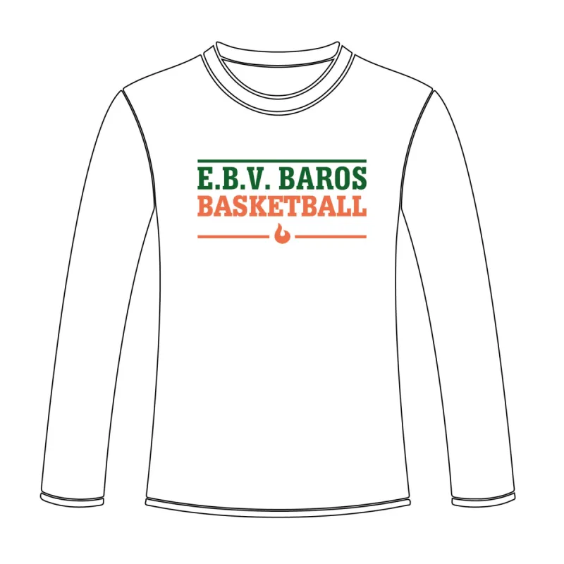 EBV Baros Longsleeve Tekst Wit sold by Burned Sports
