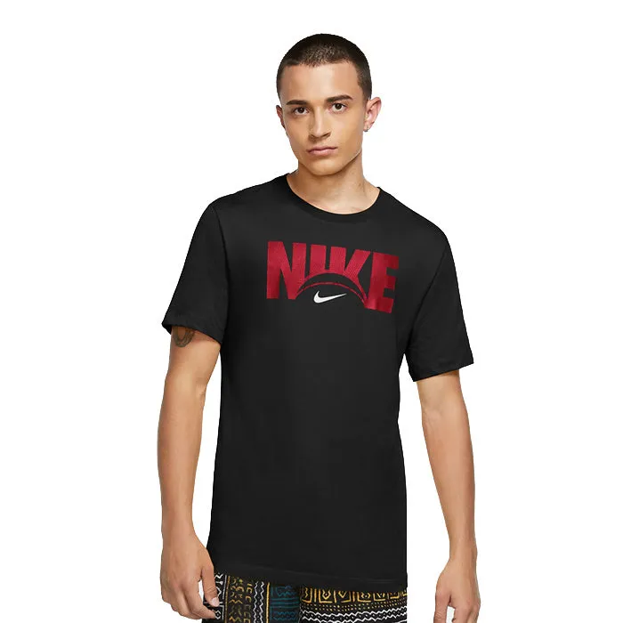 Nike Basketbal Dri-Fit Logo T-shirt Zwart Rood sold by Burned Sports product image thumbnail 2