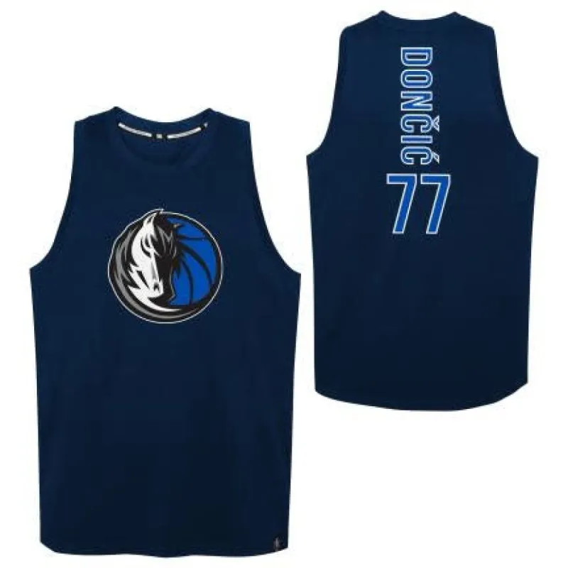 NBA Dallas Mavericks Luka Dončić Jersey Navy sold by Burned Sports