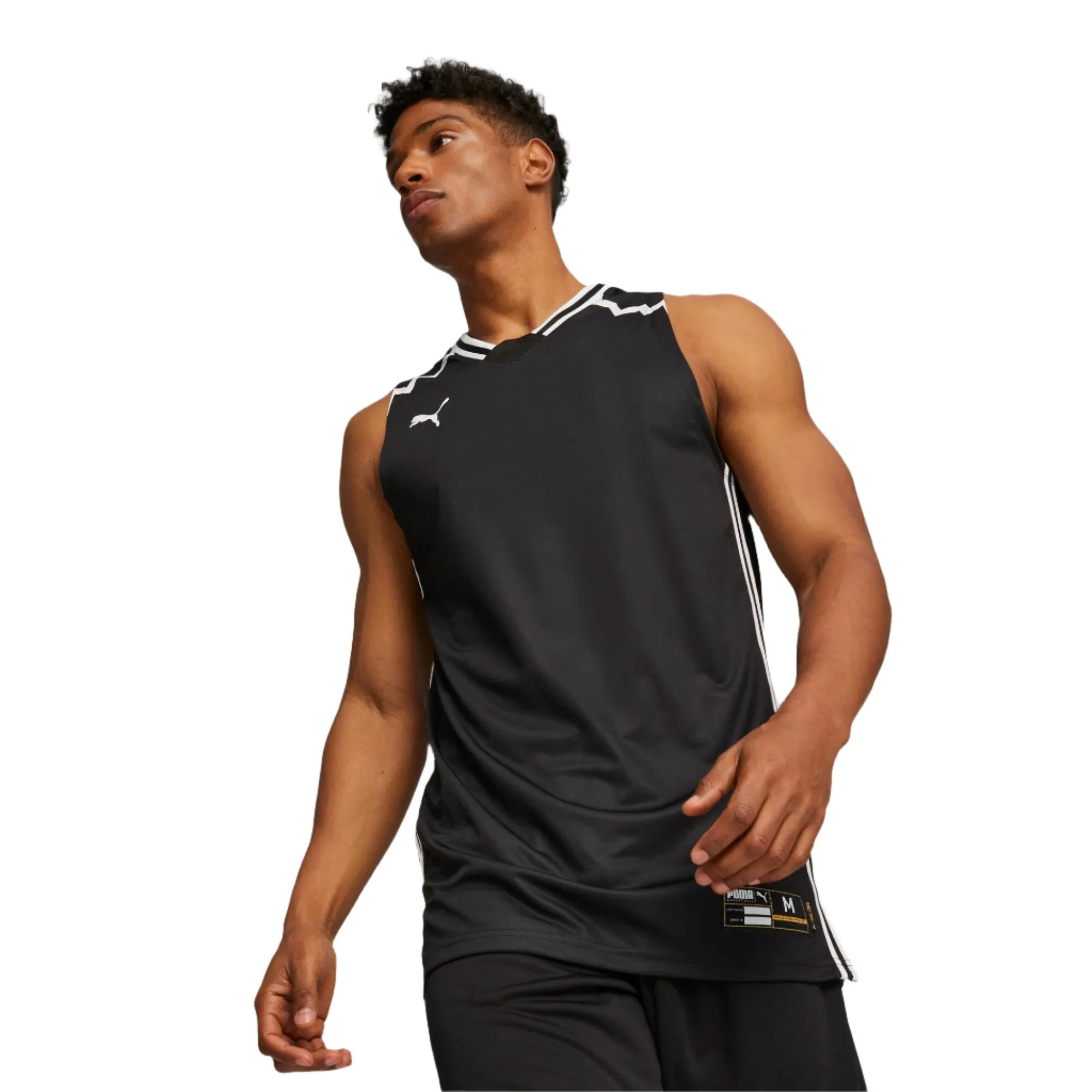 Puma Hoops Basketbal Shirt Heren Zwart sold by Burned Sports