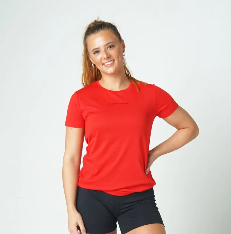 Buzz Physique Women's Sport T-Shirt - Red sold by Buzz Physique