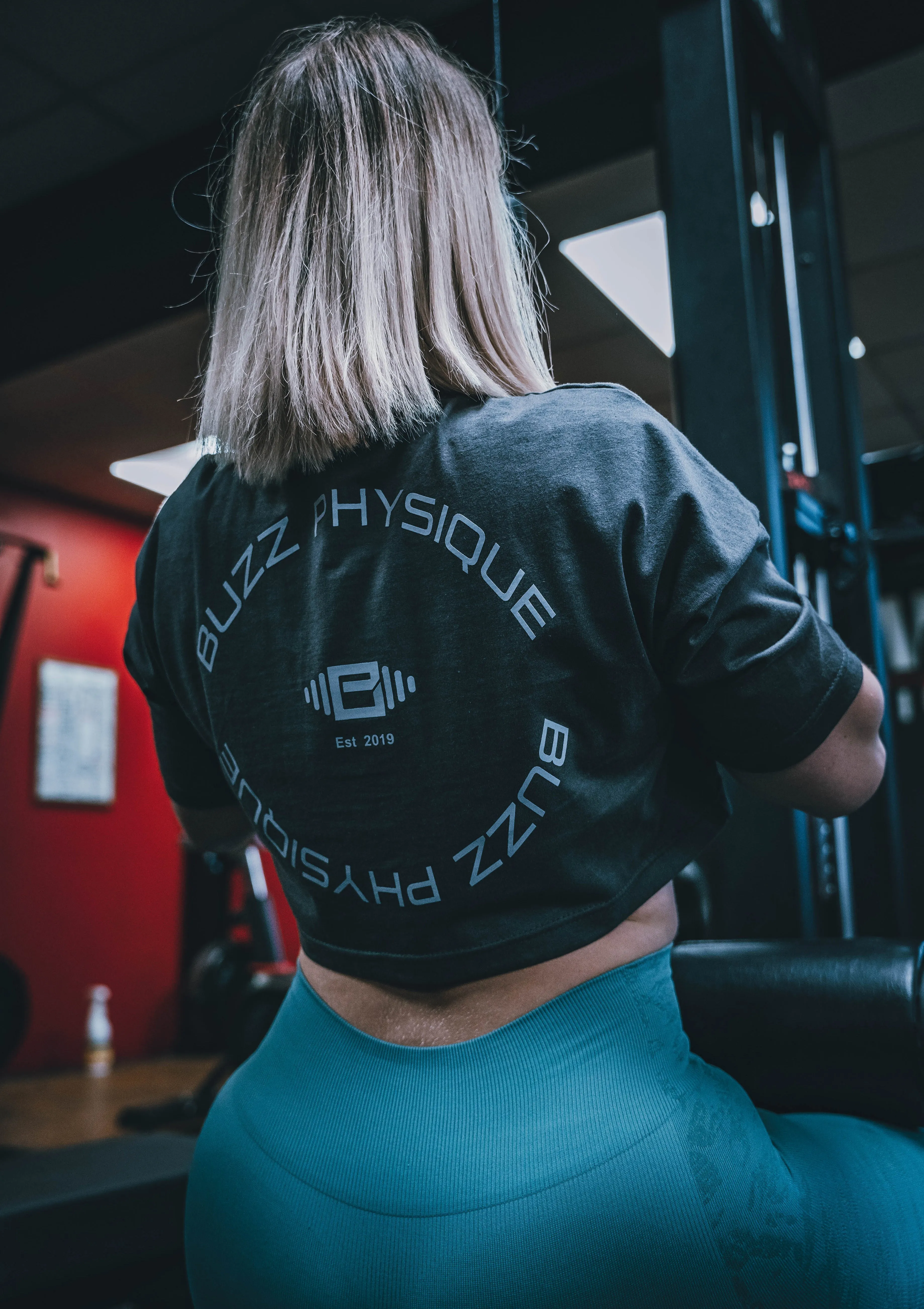 Buzz Physique Oversized Crop T-Shirt - Dark Grey sold by Buzz Physique product image thumbnail 3
