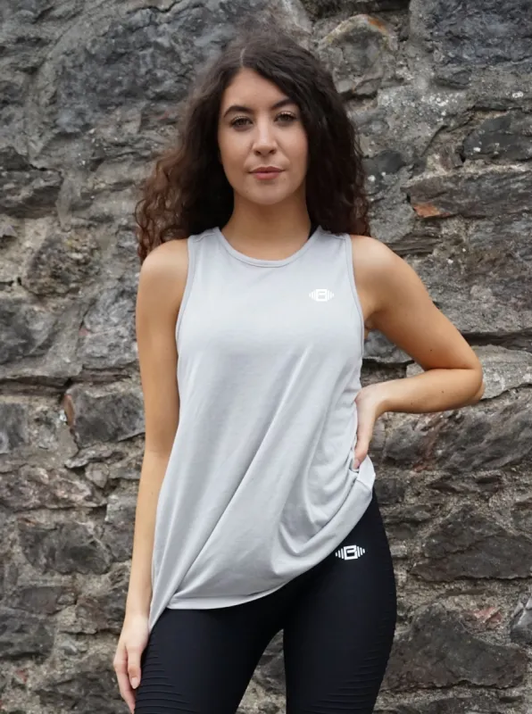 Buzz Physique Open Back Vest - Grey sold by Buzz Physique