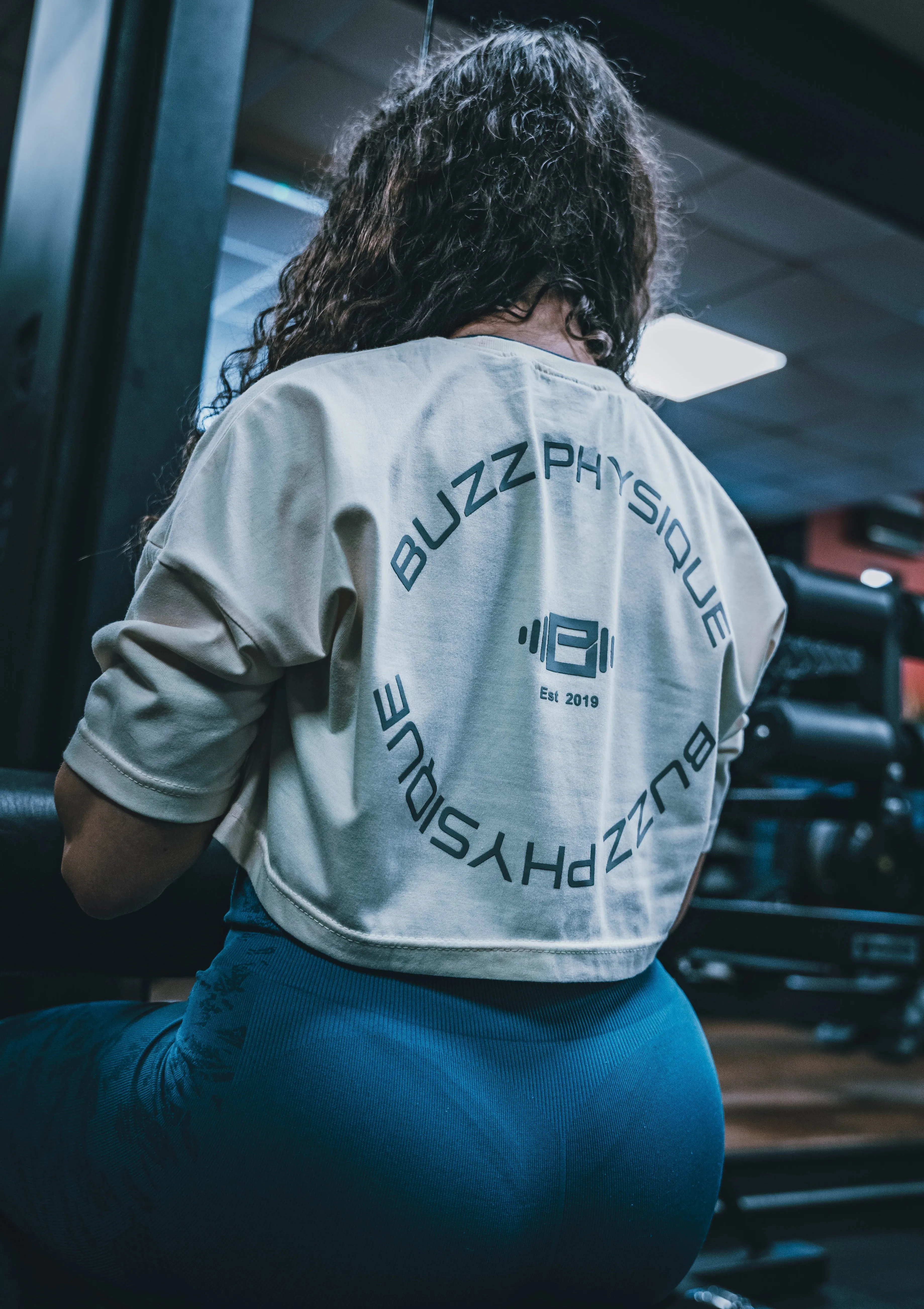 Buzz Physique Oversized Crop T-Shirt - Cream sold by Buzz Physique product image thumbnail 2