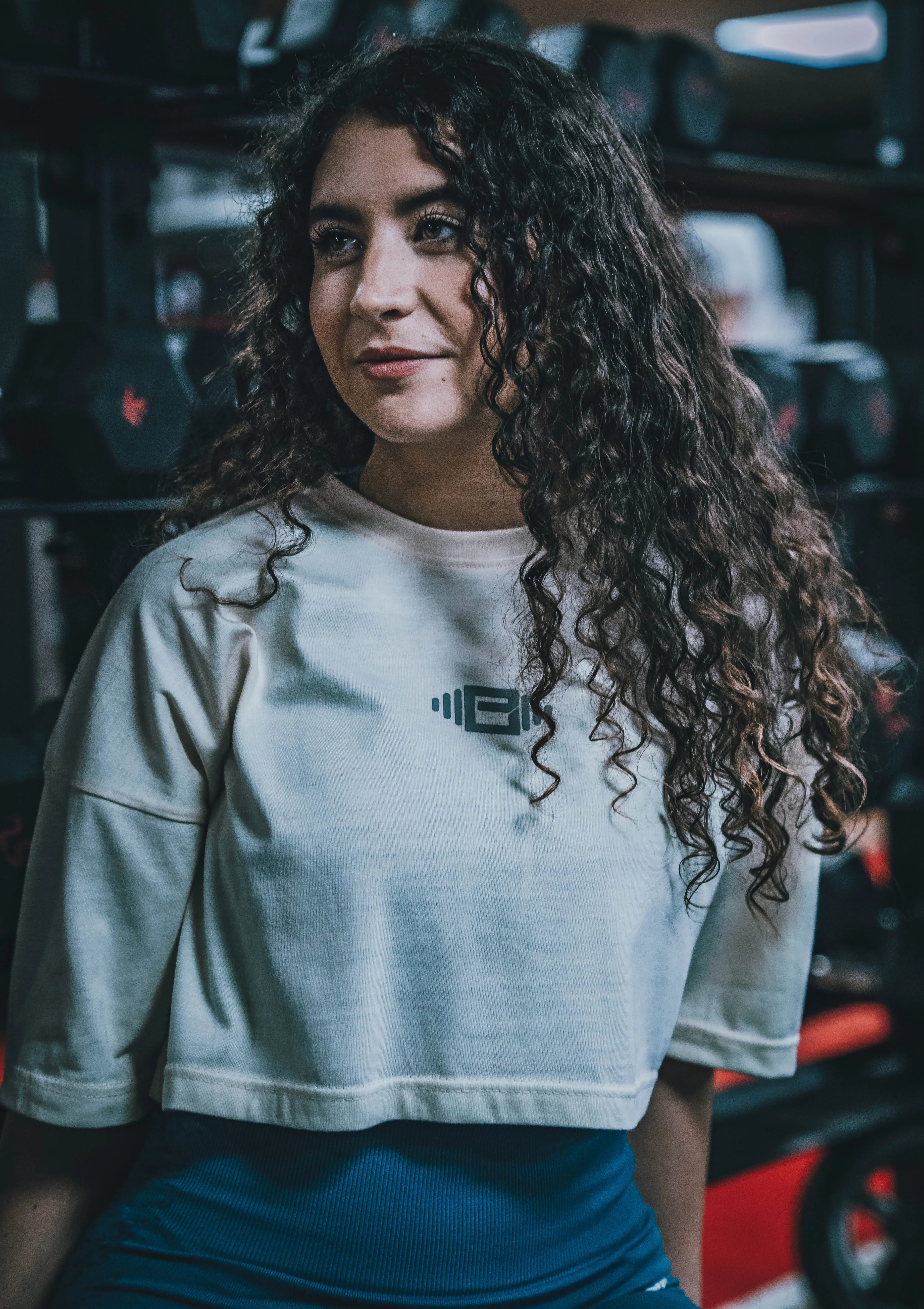 Buzz Physique Oversized Crop T-Shirt - Cream sold by Buzz Physique