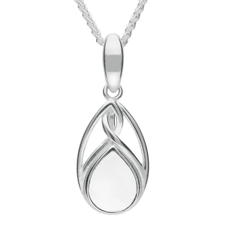 Sterling Silver Bauxite Small Pear Twist Celtic Necklace sold by C.W. Sellors