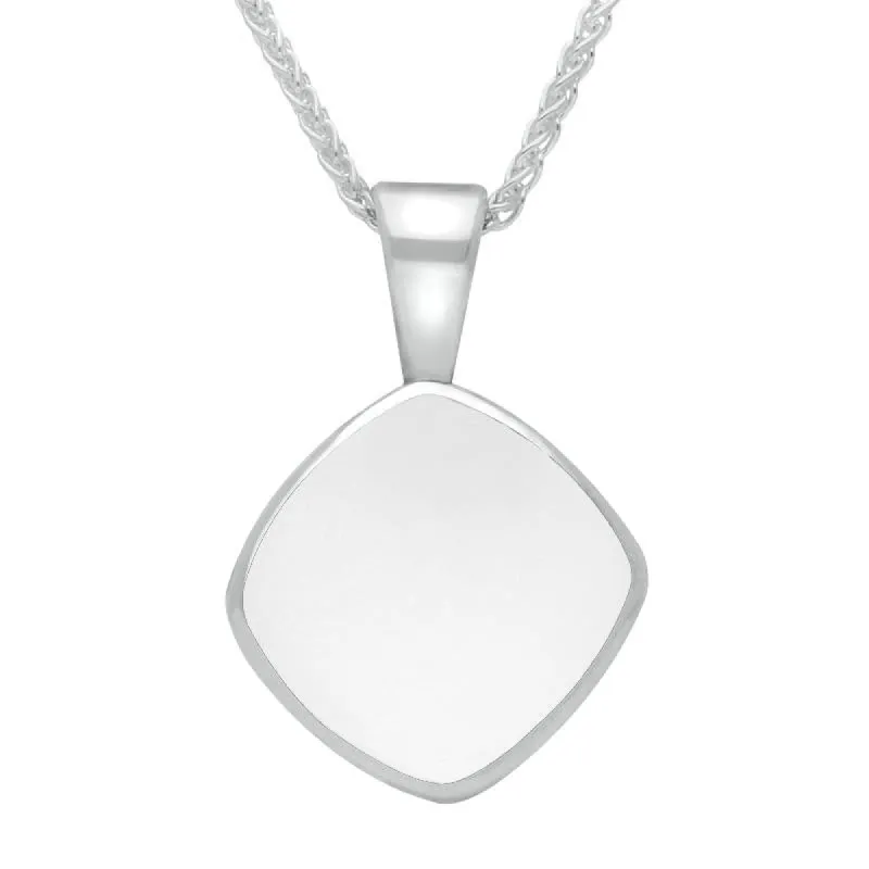 Sterling Silver Bauxite Cushion Shaped Necklace sold by C.W. Sellors