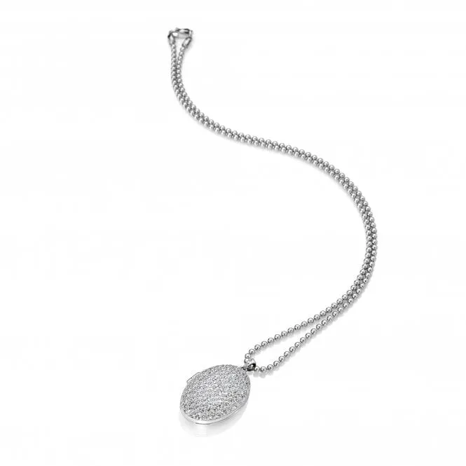 Hot Diamonds Memories Sterling Silver White Topaz Oval Locket D sold by C.W. Sellors product image thumbnail 2