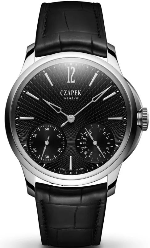 Czapek Quai des Bergues No.17 Double Soleil Tuxedo Black Watch made by C.W. Sellors
