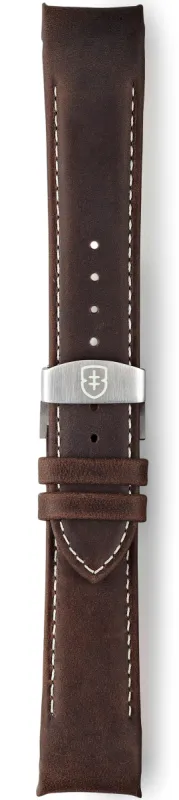 Elliot Brown Leather 22mm Mid Brown Waxed Cream Stitch Bronze Deployment made by C.W. Sellors