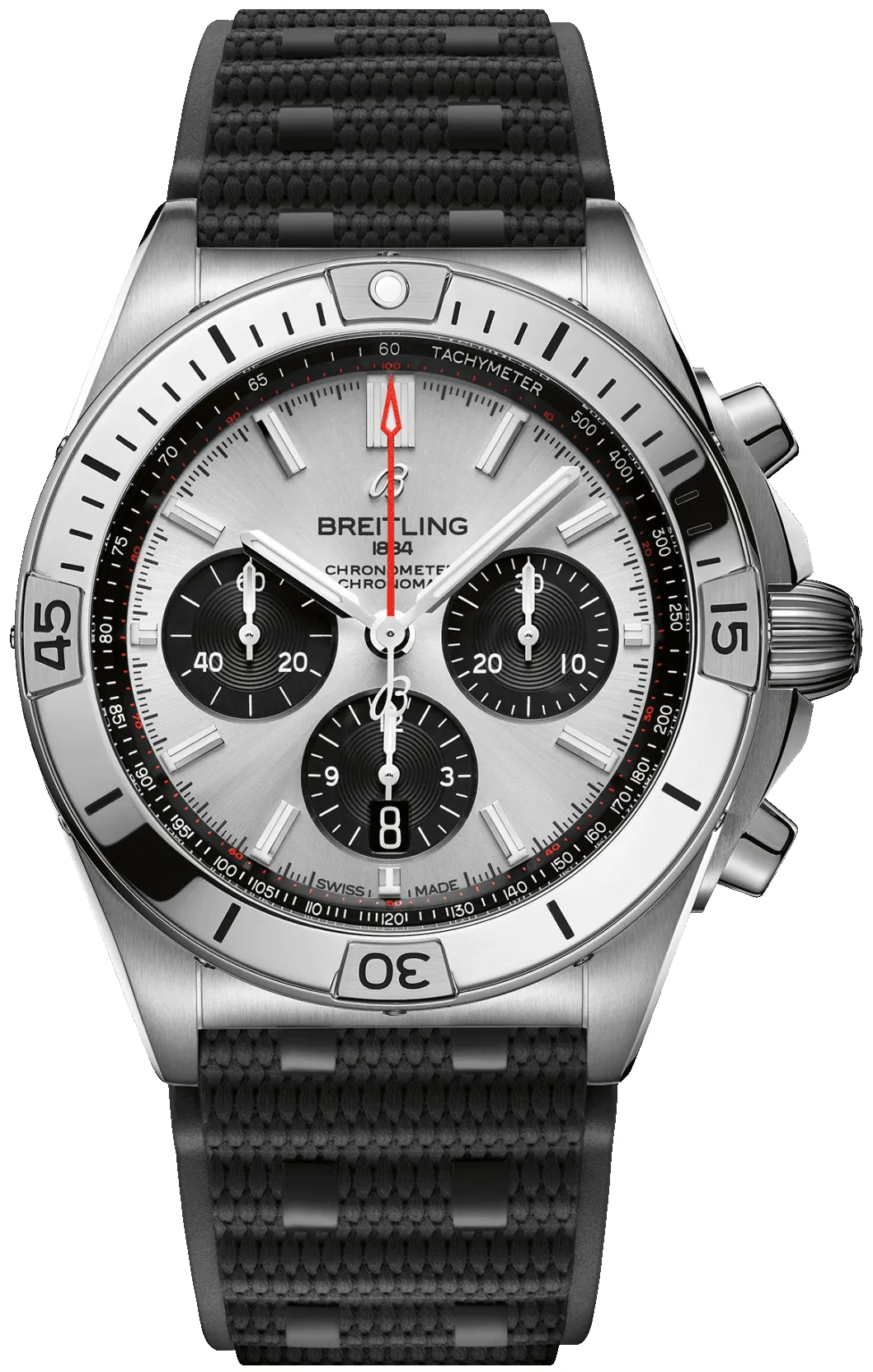 Breitling Chronomat B01 42 Silver Watch sold by C.W. Sellors